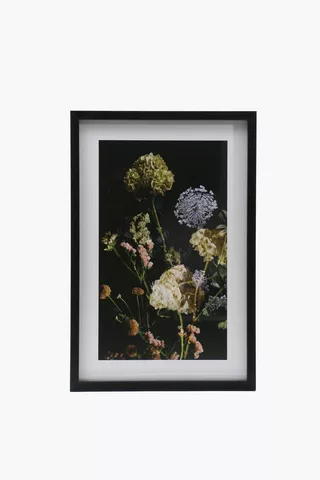 Framed Onyx Floral, 40x60cm