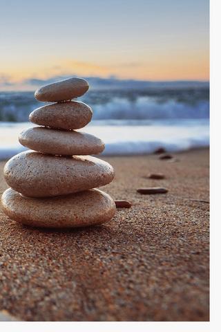 Stone Stack Canvas, 40x40cm
