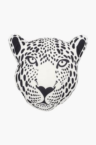 Shaped Leopard Scatter Cushion, 39x45cm