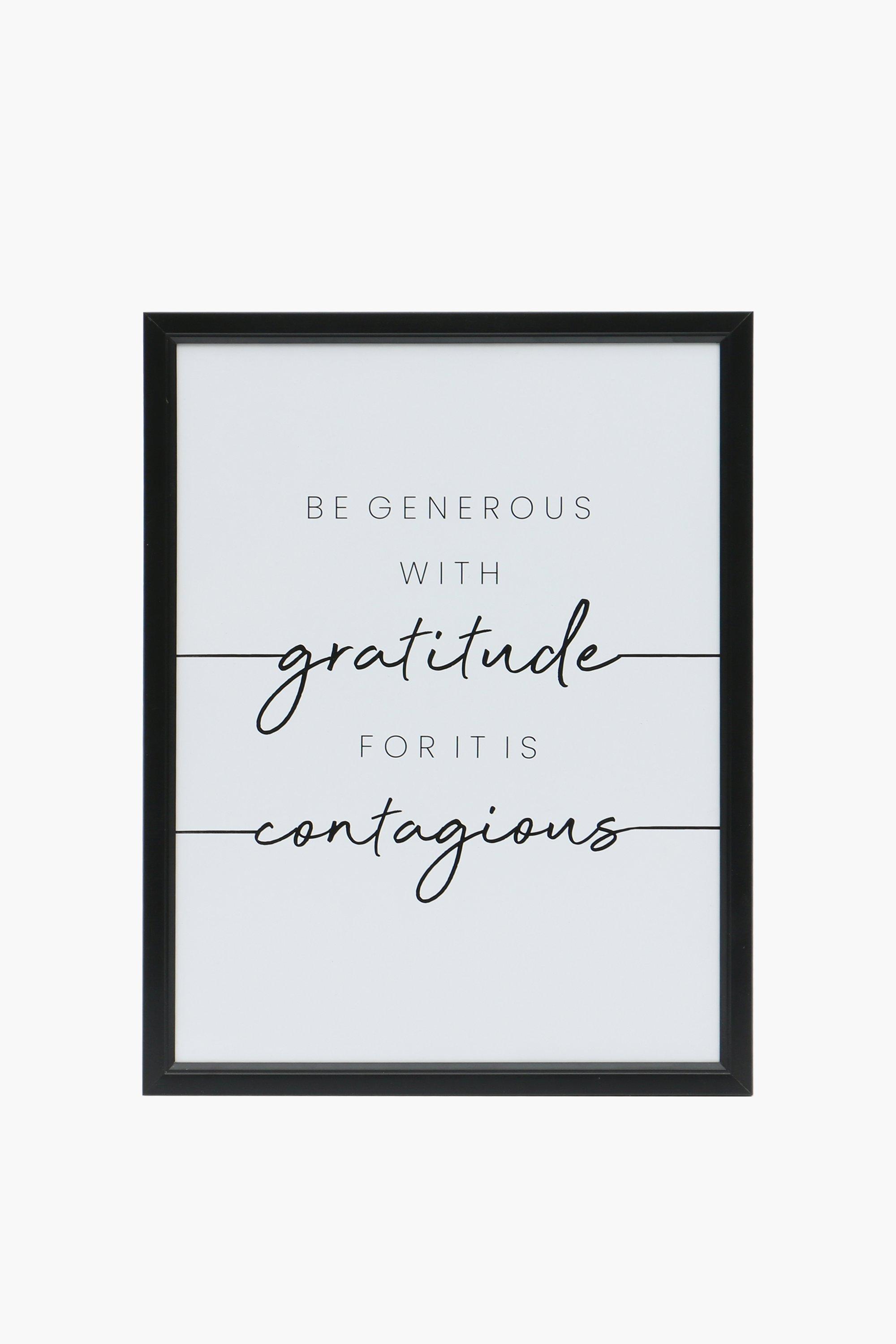 Framed Contagious Gratitude, 30x40cm