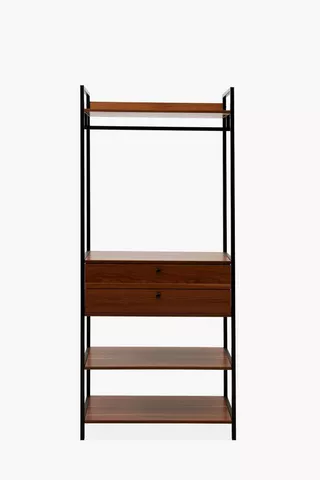 3 Shelf Hanging Wardrobe, 80x35x180 cm