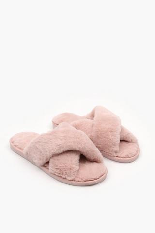 Faux Fur Slippers 5-6