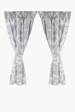 2 Pack Citrine Leaf Cafe Curtain, 110x120cm