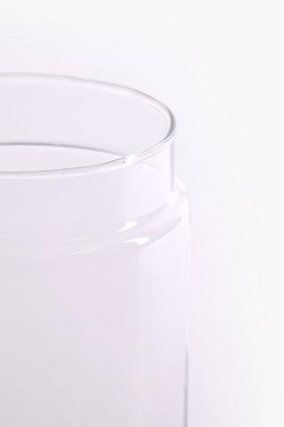 Lipped Glass Vase, 20cm