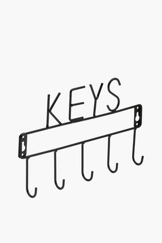 Metal 4 Key Wall Hook, 27cm