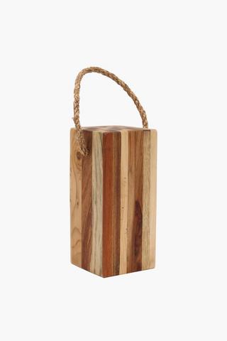 Wooden Block Doorstop With Handle