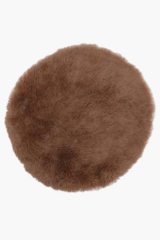 Faux Fur Round Pet Bed, 80x80cm