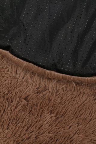 Faux Fur Round Pet Bed, 80x80cm
