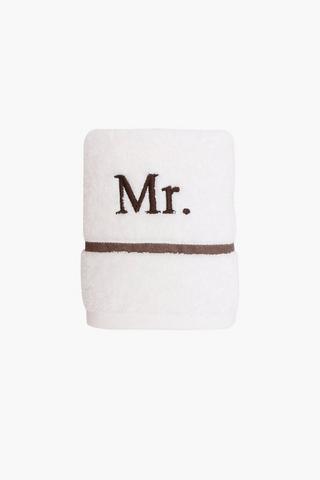 Classic Embroidered Mr Cotton Hand Towel