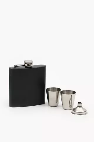 Stainless Steel Wine Flask Set