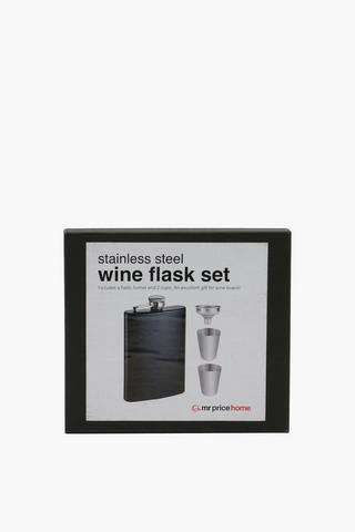 Stainless Steel Wine Flask Set