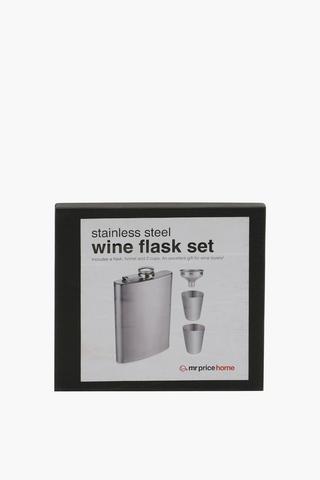 Stainless Steel Wine Flask Set