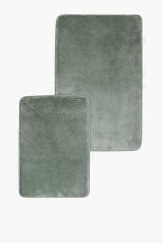 2 Piece Memory Foam Bath Mat Set