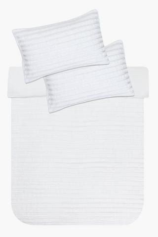 Tufted Stripe Classic Duvet Cover Set