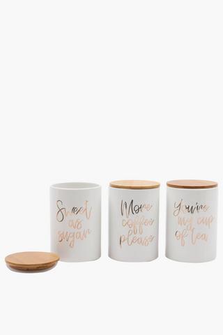 Set Of 3 Good Vibes Canisters