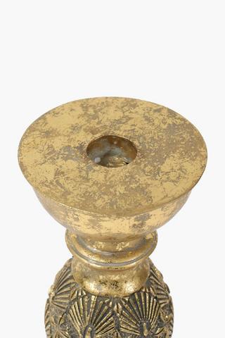 Nile Etch Dinner Candle Holder, 18cm