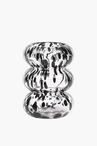 Bubble Speckle Glass Vase, 14x20cm