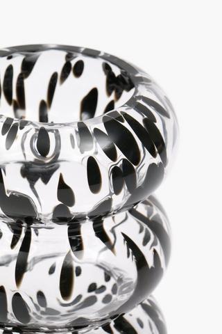Bubble Speckle Glass Vase, 14x20cm