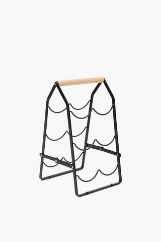Foldable 6 Bottle Wine Rack