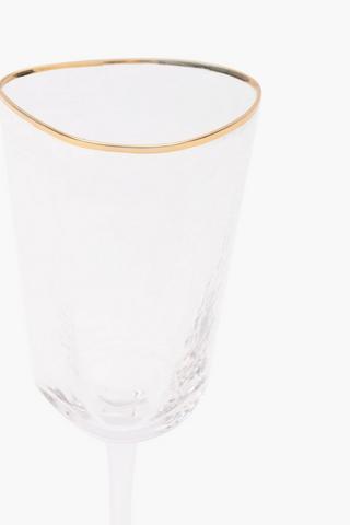 Metallic Rim Wine Glass