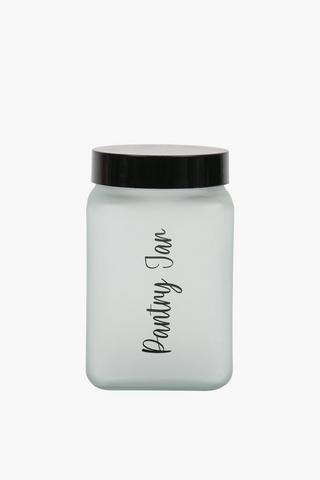 Frosted Glass Pantry Jar, Medium