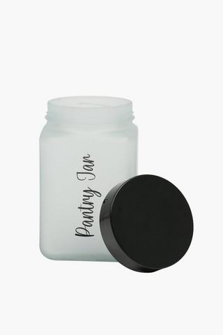 Frosted Glass Pantry Jar, Medium
