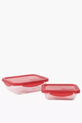 Set Of 2 Pyrex Glass Roasters