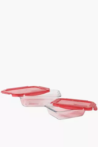 Set Of 2 Pyrex Glass Roasters