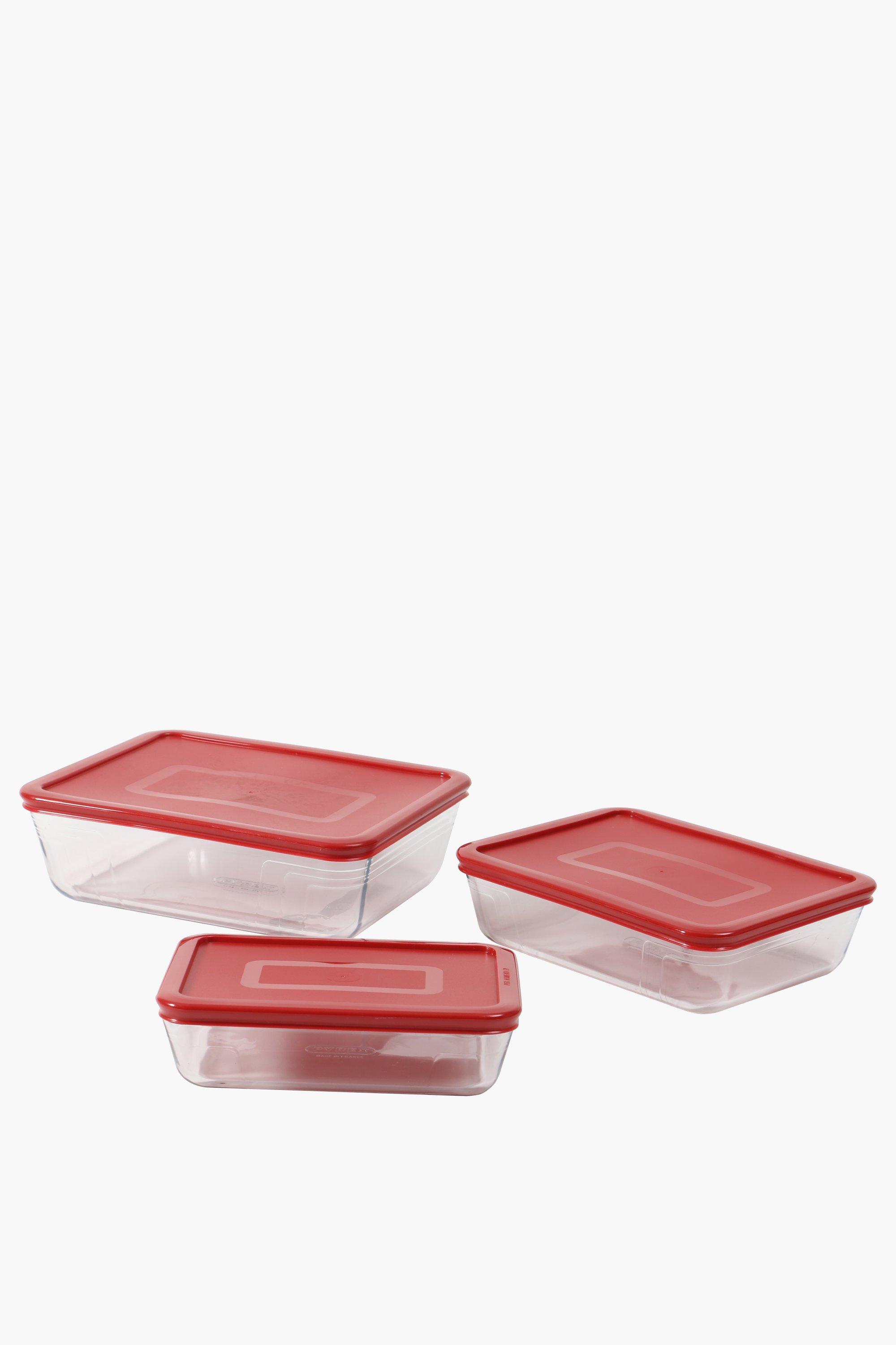 pyrex set of 3 rectangular glass roasters