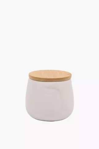 Face Canister With Wood Lid, Extra Small