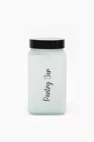 Frosted Glass Pantry Jar, Large
