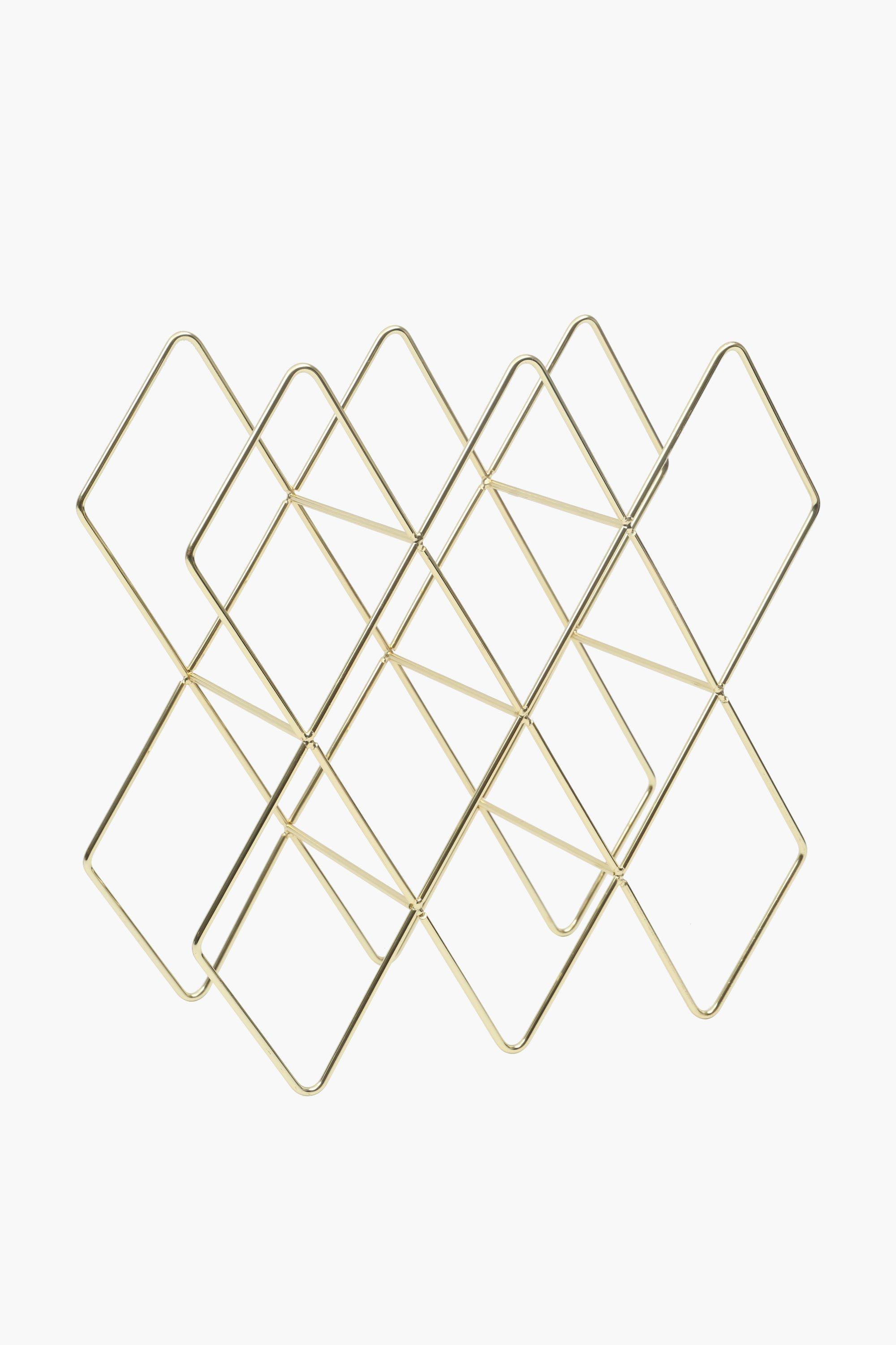 8 Bottle Metallic Wine Rack