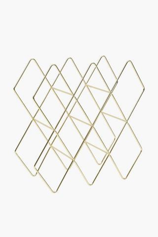 8 Bottle Metallic Wine Rack