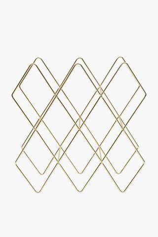 8 Bottle Metallic Wine Rack
