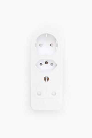 Eurolux 3 Way Adaptor, Double Prong