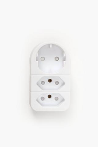 Eurolux 3 Way Adaptor