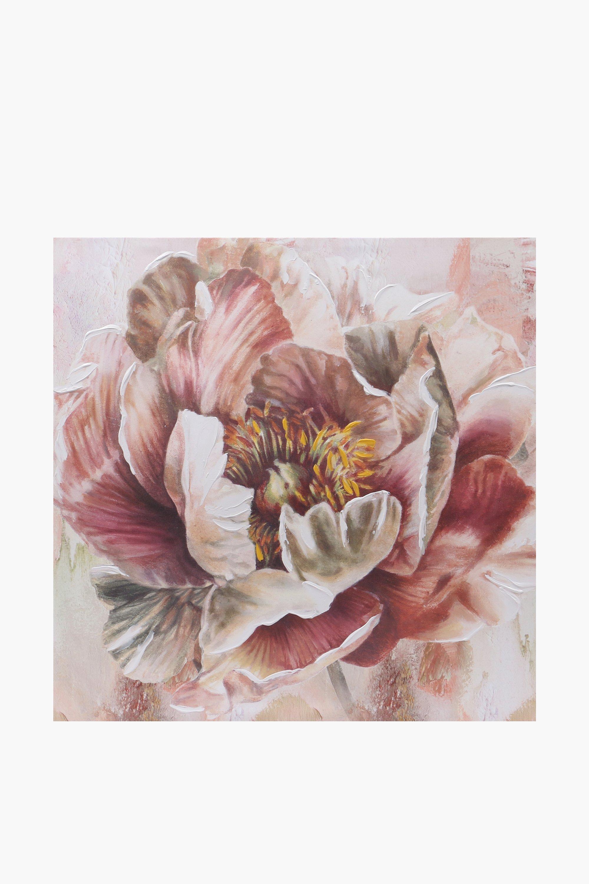 Gemma Embossed Floral Canvas, 80x80cm