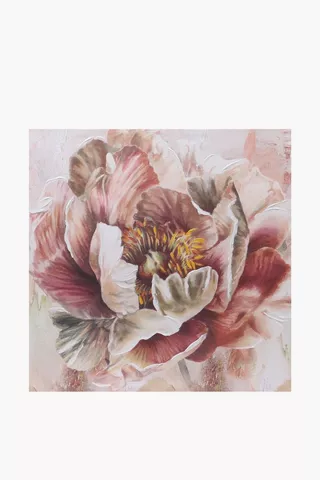 Gemma Embossed Floral Canvas, 80x80cm