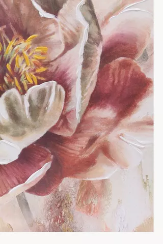 Gemma Embossed Floral Canvas, 80x80cm