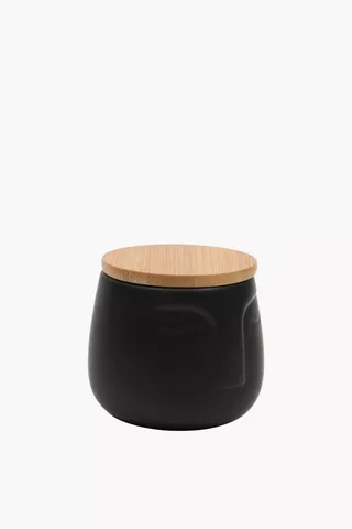 Face Canister With Wood Lid, Extra Small