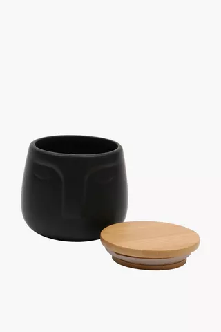 Face Canister With Wood Lid, Extra Small