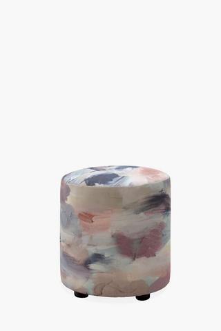 Round Printed Ottoman