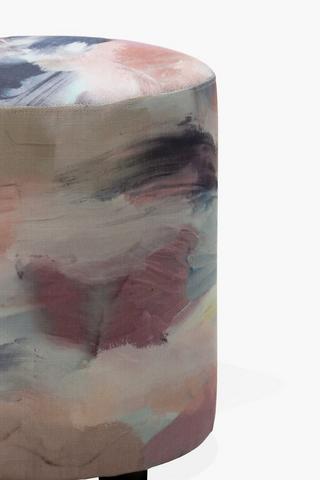 Round Printed Ottoman