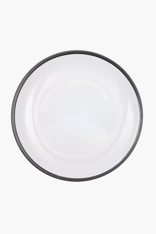 Two Tone Stoneware Dinner Plate