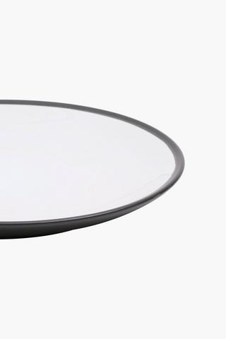 Two Tone Stoneware Dinner Plate