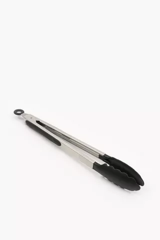 Stainless Steel And Nylon Tongs, 30cm