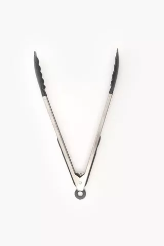 Stainless Steel And Nylon Tongs, 30cm