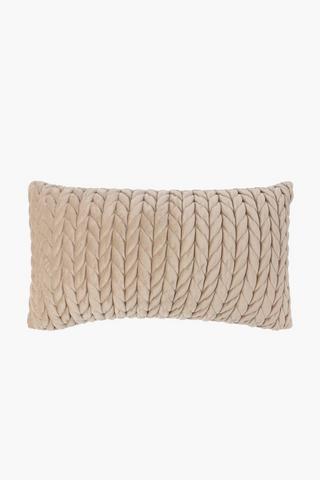 Ruched Velvet Scatter Cushion, 30x50cm