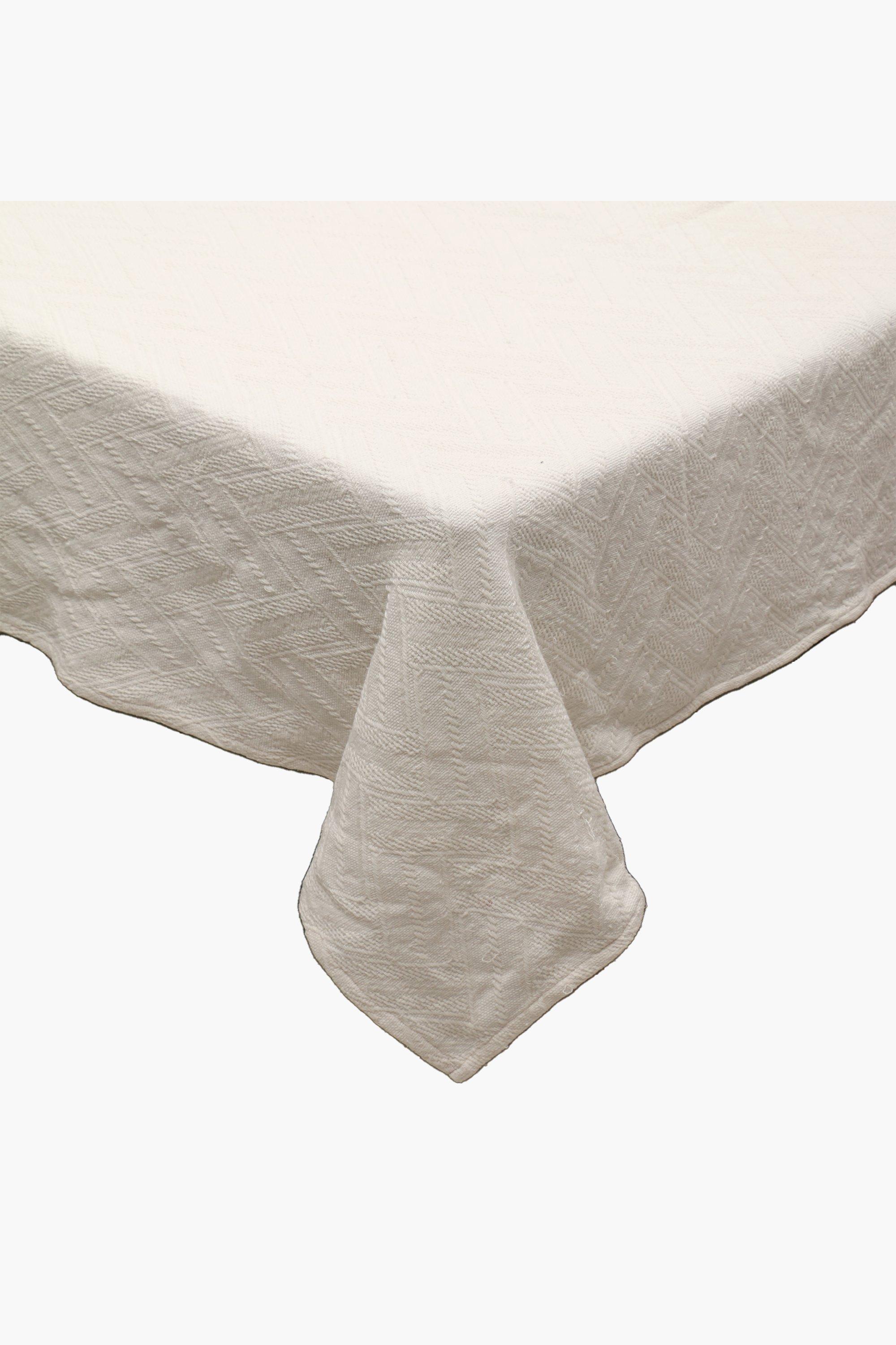 Woven Cotton Tablecloth, 135x230cm