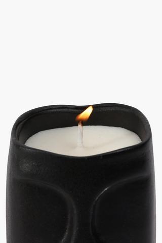 Ceramic Face Candle, 12x8cm